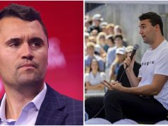 Moment US activist Charlie Kirk was taken down by gunman while delivering a speech