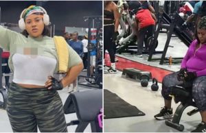 “Every health-related issue in my body will be transferred to you” – Nkechi Blessing says hard prayer for person who snapped her unawares at gym
