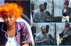 Moment Imisi almost throws ‘baby’ away after it cried for the first time (Video)