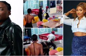 Scary moment Faith fiercely wrestles with Sultana over basket, she falls down in the process (Video)