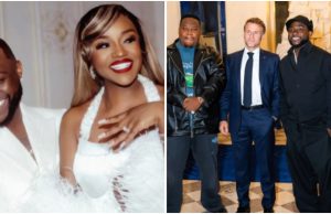 “He too love him wife” – Nigerians react to what Davido did for Chioma amid link-up with France president (Video)