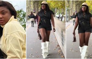 “Abeg leave this baddie thing” – Lizzy Gold’s outfit as she vacations in Greece sparks comments