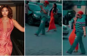 “Chai, she don too humble” – Lady who saw Regina Daniels at Lekki, Lagos shares rare video