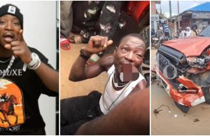 “This is too much” – Dj Chicken lands in hot trouble for crashing into motorcycle (Video)