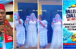 Hallelujah Challenge: Ladies dress in wedding gowns, pray to become Ned Nwoko’s 6th and 7th wives (Video)