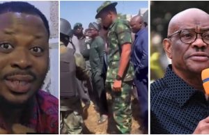 “Wike don enter big wahala” – Man shares scene people didn’t see during Minister’s clash with naval officer (Video)