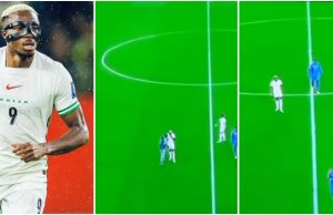 “Ah, no wonder they remove am” – Rare video showing what Osimhen was doing after 1st half against Dr Congo goes viral