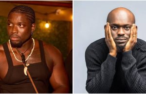 Drama as Verydarkman and Mr. Jollof exchange in physical exchange aboard flight, people struggle separate them (Video)