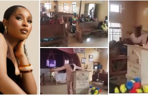 “Just see as the man dey do”: Lady shares what she noticed about Pastor of Eruku CAC church as he preaches on pulpit this Sunday (Video)