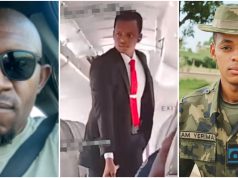 Man shares what he noticed on naval officer, Yerima’s cloth as he enters plane in new video