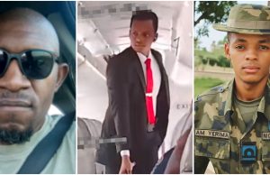 Man shares what he noticed on naval officer, Yerima’s cloth as he enters plane in new video
