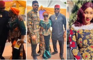 “Una sure say Judy Austin still dey?” – Speculations as Yul exchanges warm pleasantries with Rita Edochie at event (Video)