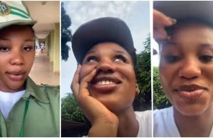 “How woman go dey do this kind thing?” – Female corper woos male colleague in camp, response she got grabs attention (Video)