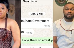 “I’m very worried”: Lady rolls out WhatsApp chats with Harrison Gwamnishu days before his arrest, content sparks buzz