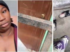 Lady who heard loud screams from neighbour’s house shares what she caught husband doing to wife (Video)