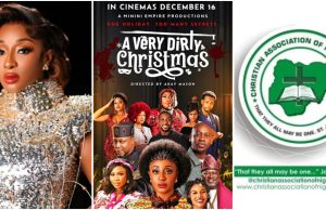 “No believer must watch it”: Ini Edo’s movie on Xmas causes outrage as Christian Association sends strong warning to actress