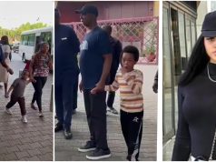 Ned Nwoko sparks buzz as he steps out with sons with Regina Daniels in new video