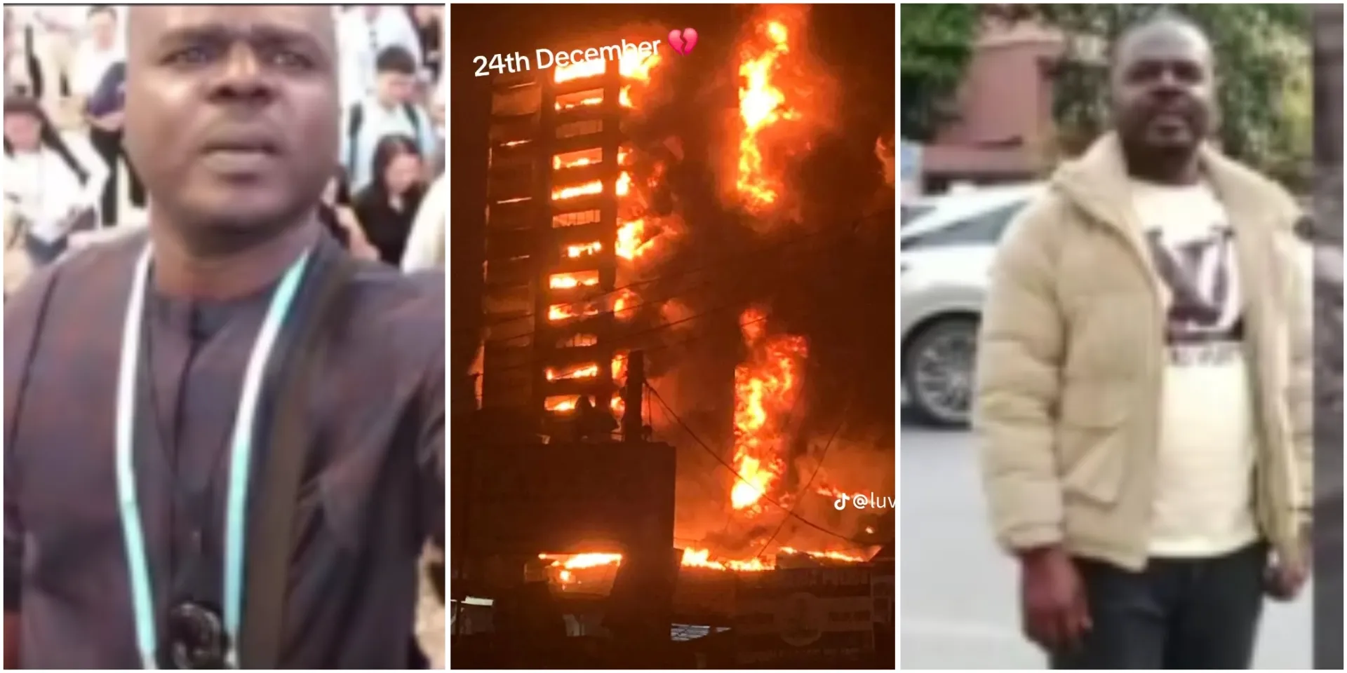 “If I pass away, who will take care of my family” – Last words of man who got trapped in Great Nigeria house during fire outbreak emerges (Audio)