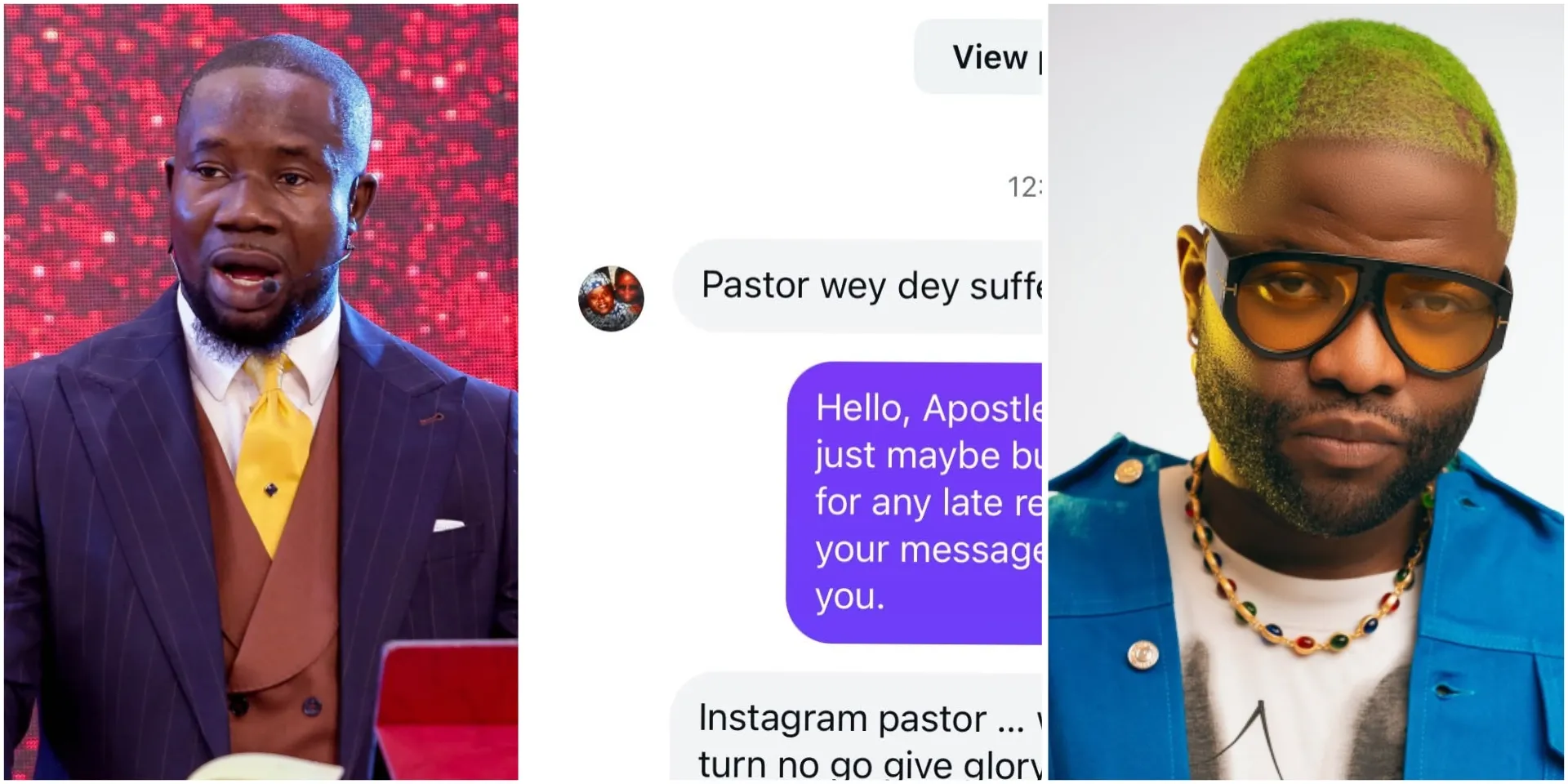 “Omoh, Skales dey para oo” – Apostle Harrison Ayintete leaks message he received from singer after he condemned his testimony about ‘Shake Body’ track in church