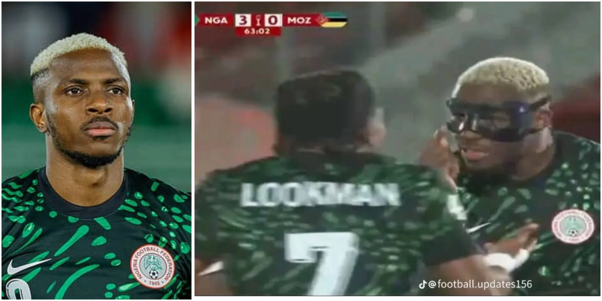 #AFCON: “Very disrespectful” – Netizens drag Victor Osimhen over what he did to Ademola Lookman during Nigeria vs Mozambique match (Video)