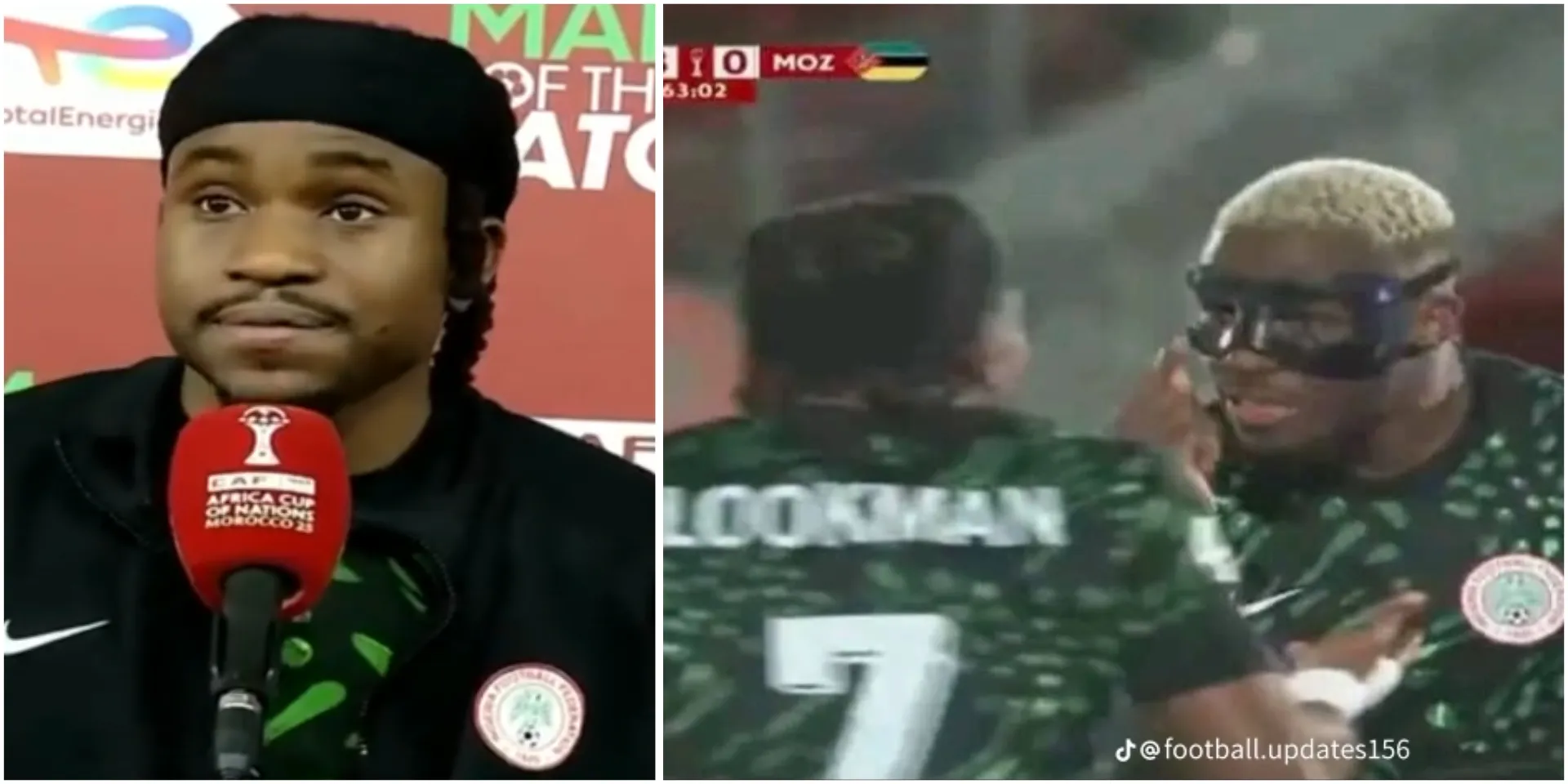 #AFCON: Ademola Lookman reacts after being confronted on pitch by Victor Osimhen