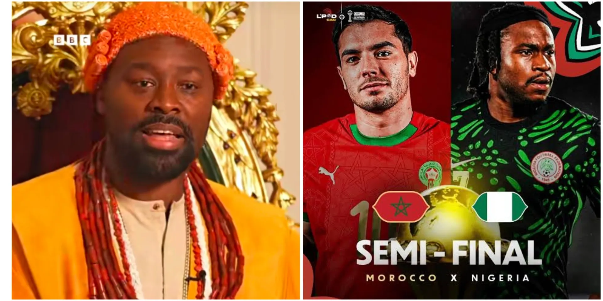 #AFCON: Olu of Warri speaks on semi-final clash between Nigeria vs Morocco (Video)