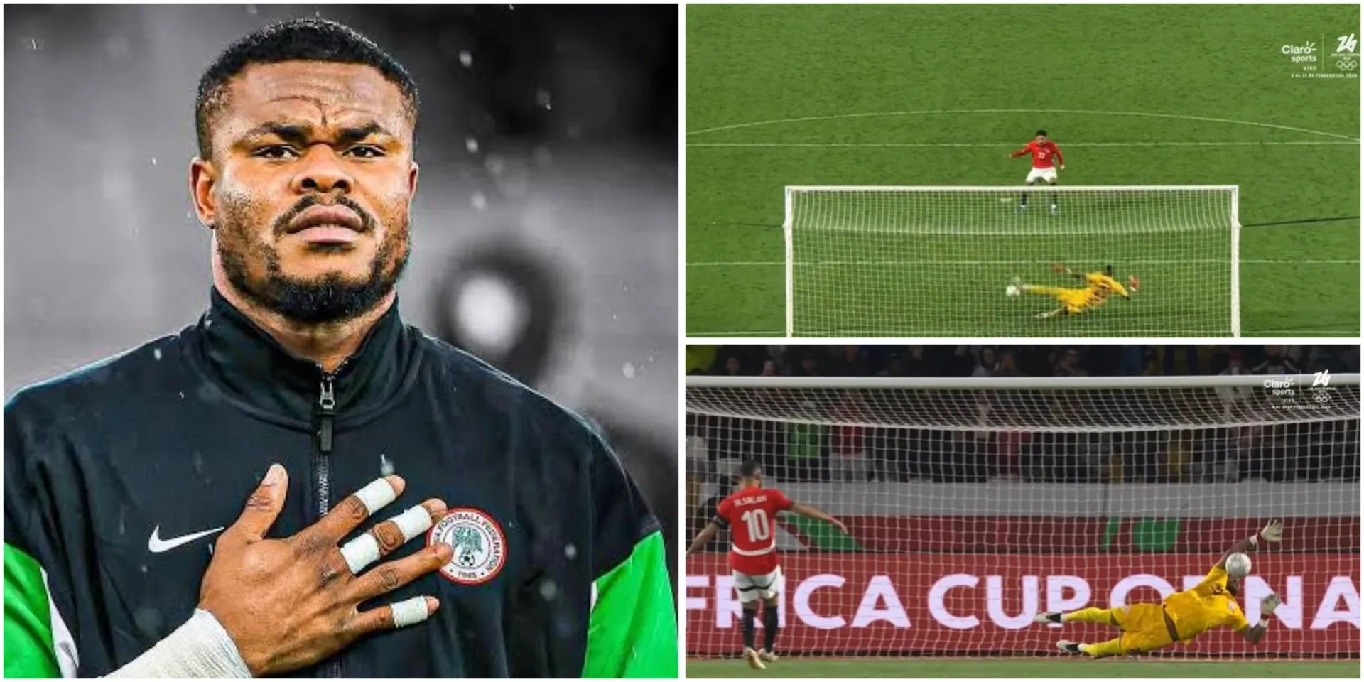 Video showing what Nigerian goalkeeper, Nwabali did on pitch after saving Salah, Marmoush’s penalty kicks grabs attention (Watch)