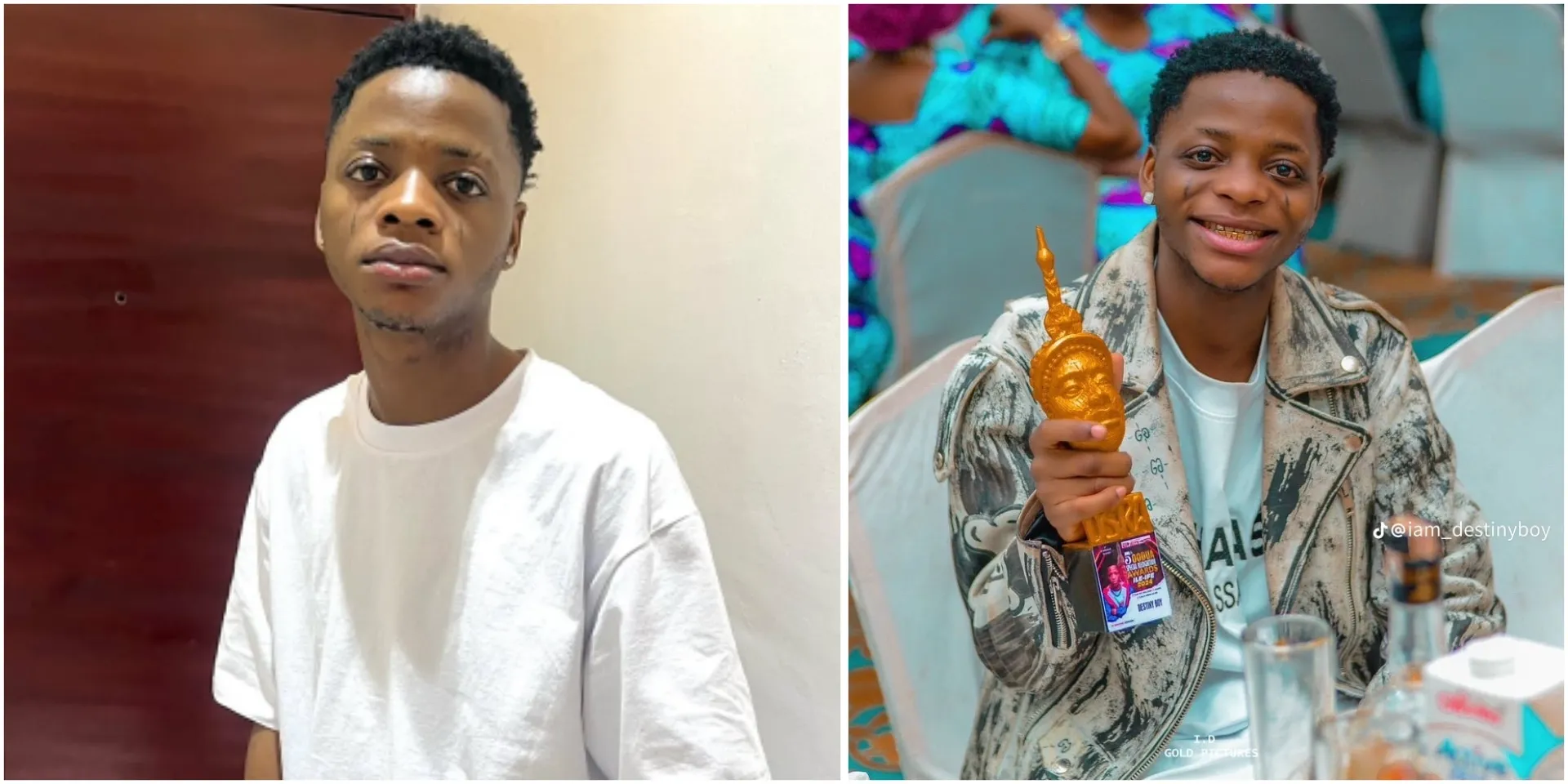 “Wetin be this?”: Video showing what Destiny Boy vomited before passing on emerges