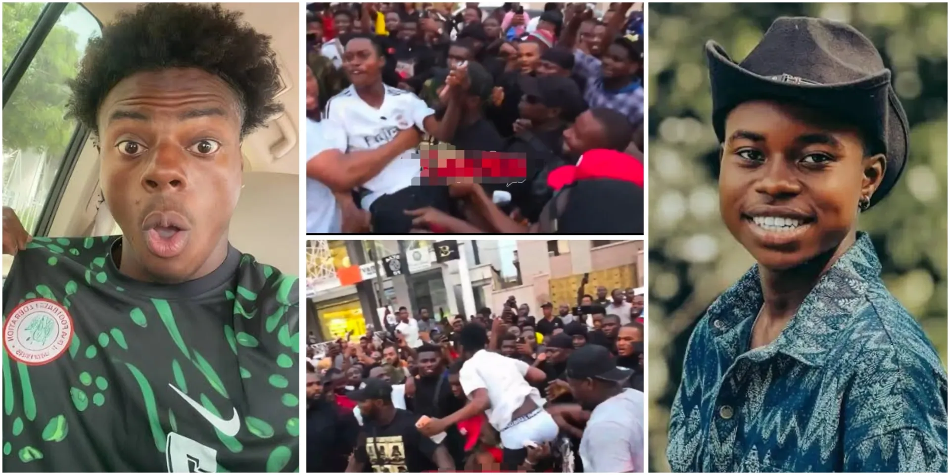 “See disgrace” – Moment US streamer, IShowSpeed’s bodyguards bounced out Peller after he attempted to get close to him (Video)