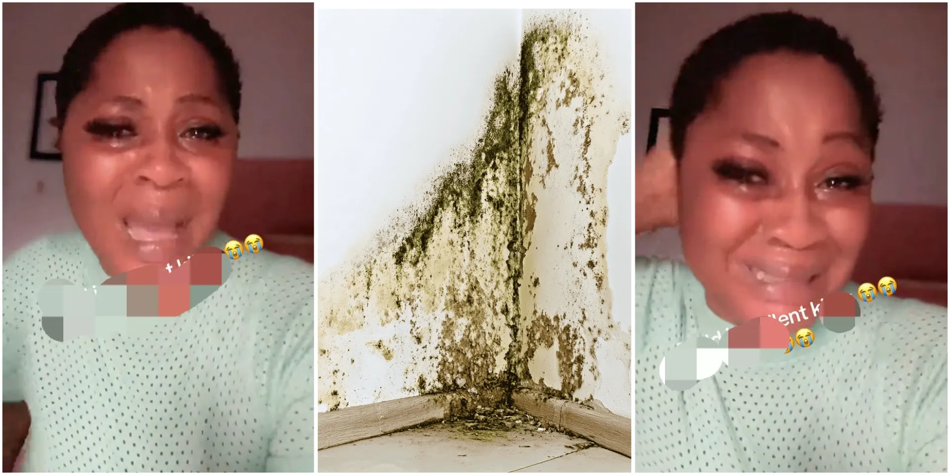 “It can take away your life” – Lady cries out bitterly as she shares serious health condition she battling due to house mold (Video)