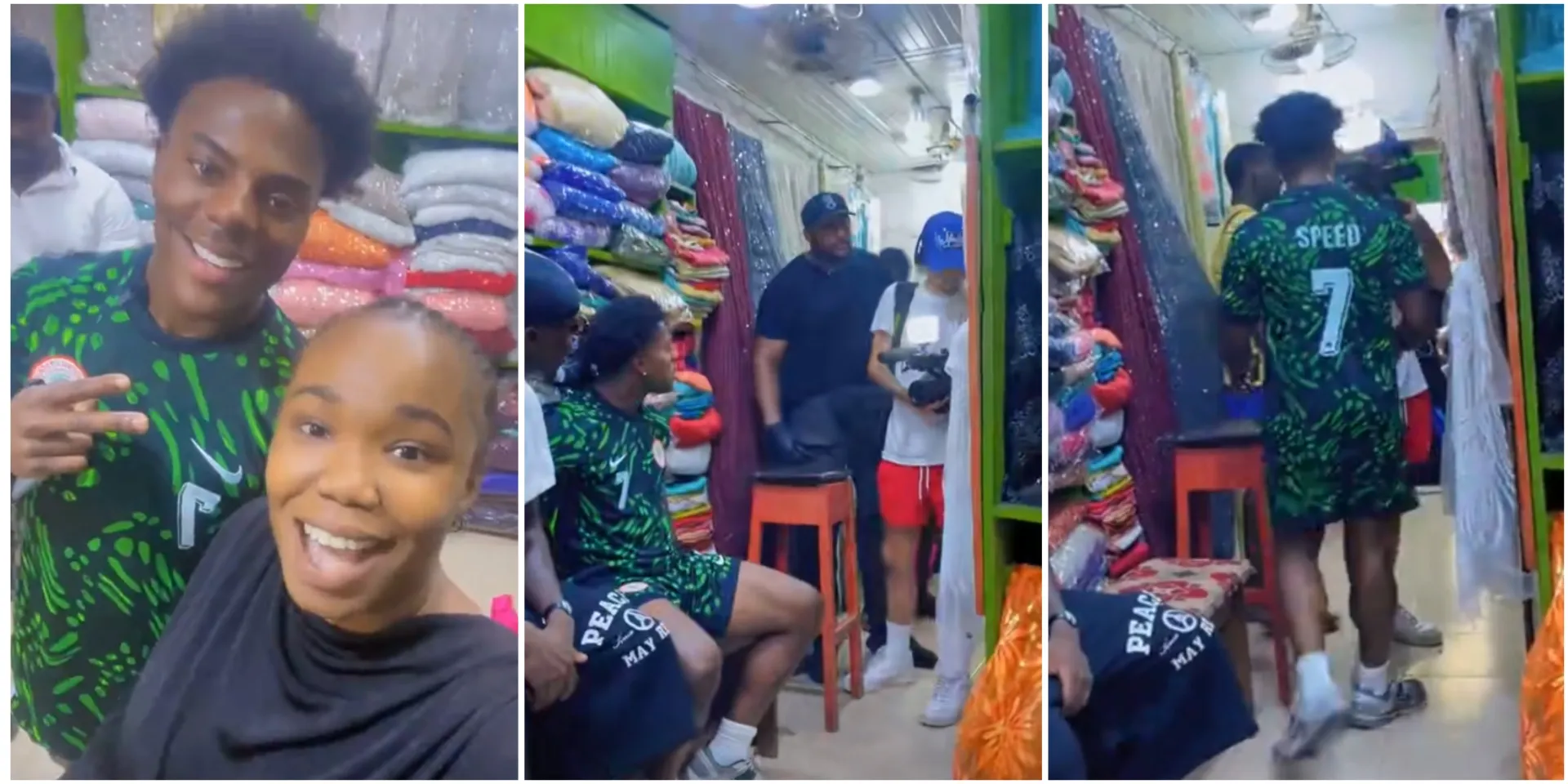 Shop owner at Balogun market shares what US streamer, IShowSpeed did when he entered her store (Video)