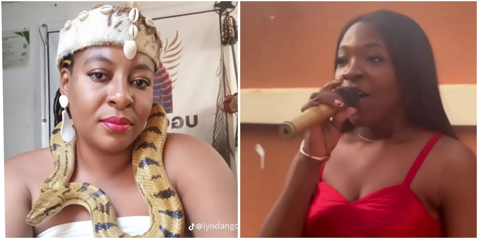 “It’s not normal”: Powerful Ogbanje woman who wraps snake around her neck finally breaks silence on cause of Ifunanya’s demise (Video)