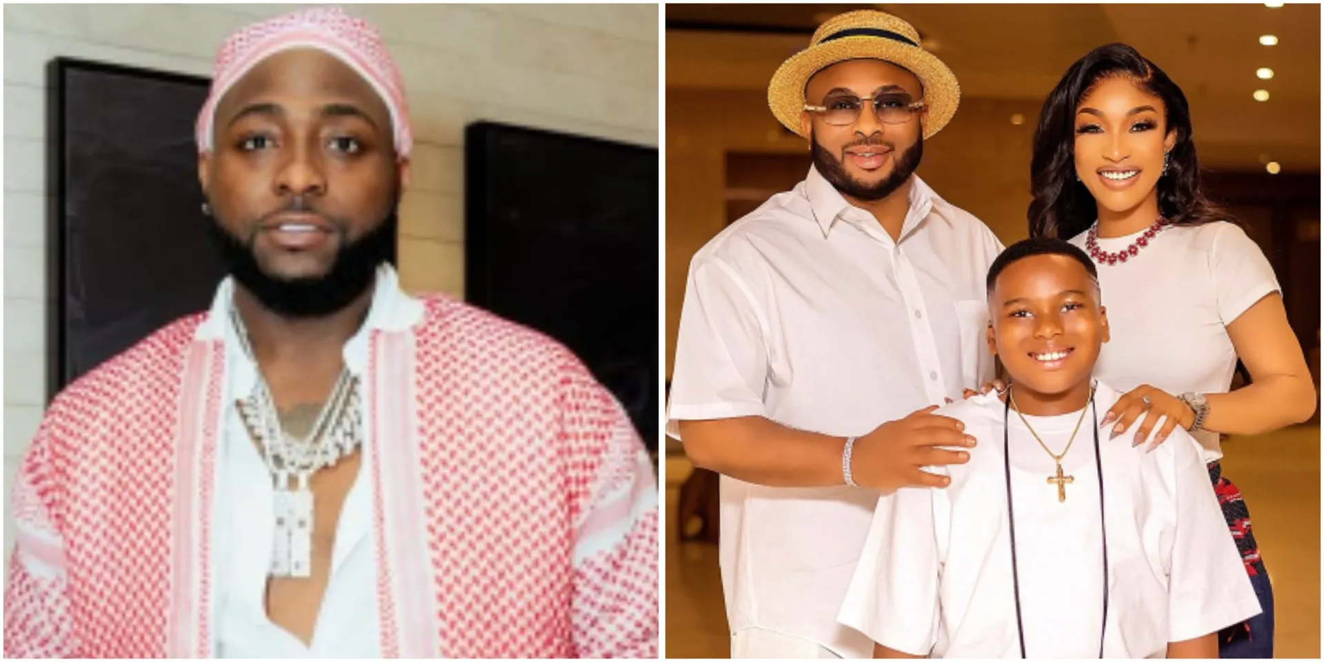 “Must you put mouth?” Davido’s comment as Tonto Dikeh and ex-husband, Olakunle Churchill link up for son’s birthday gets people talking